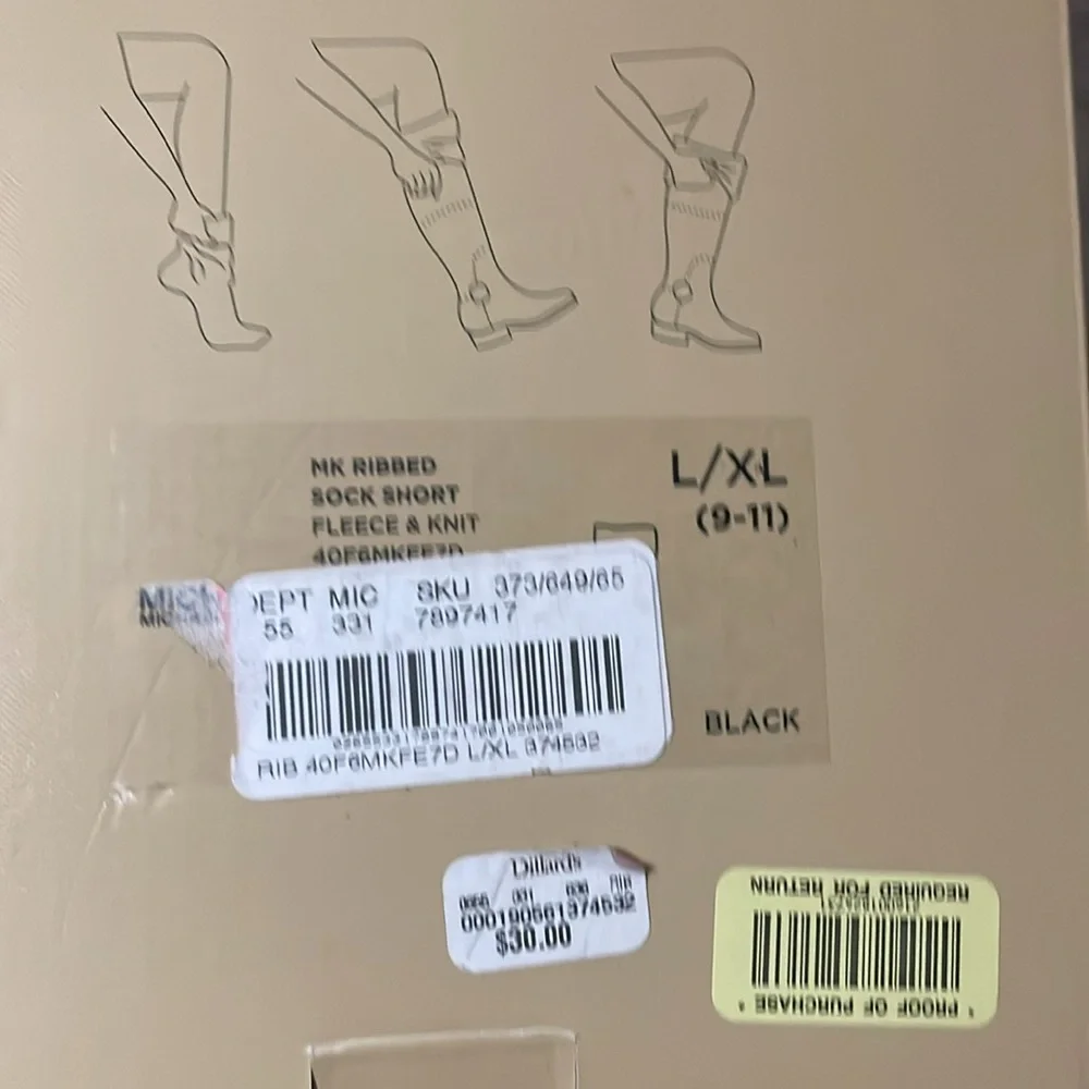 Michael Kors Tan Boot Sock for Short Boots fits shoe/boot size 9-11 BNIB - Picture 4 of 8